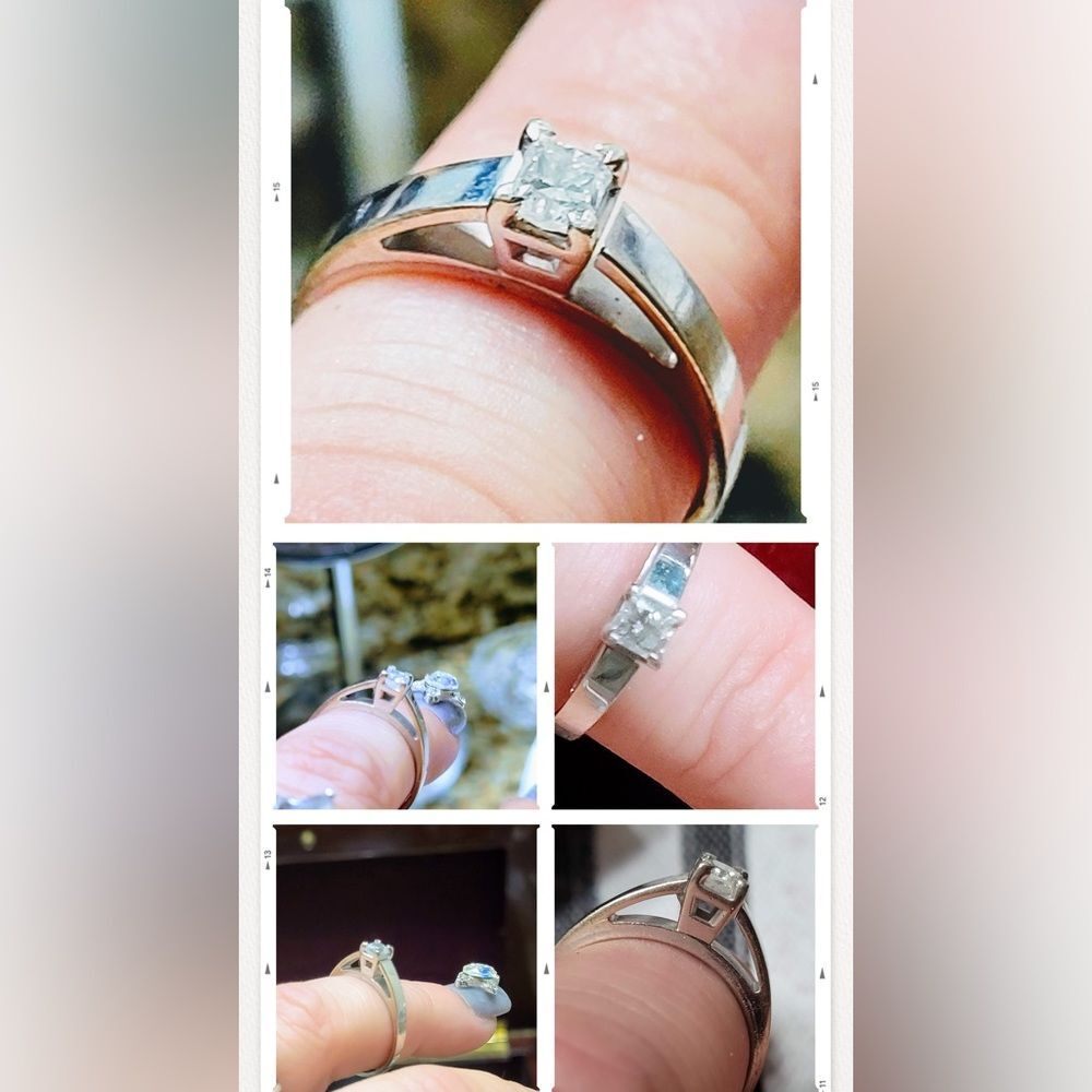 1/2 Carat Diamond Solitaire Ring 14k White Gold AUTHENTICATION GUARANTEED